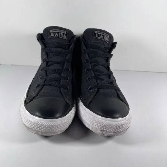 Converse Chuck Taylor All Star Street Mid Black Shoes Sneakers Men's Size 10 - Picture 2 of 8